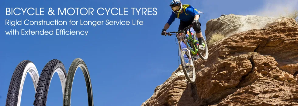 Bicycle and motor cycle tyres – rigid construction for longer service life